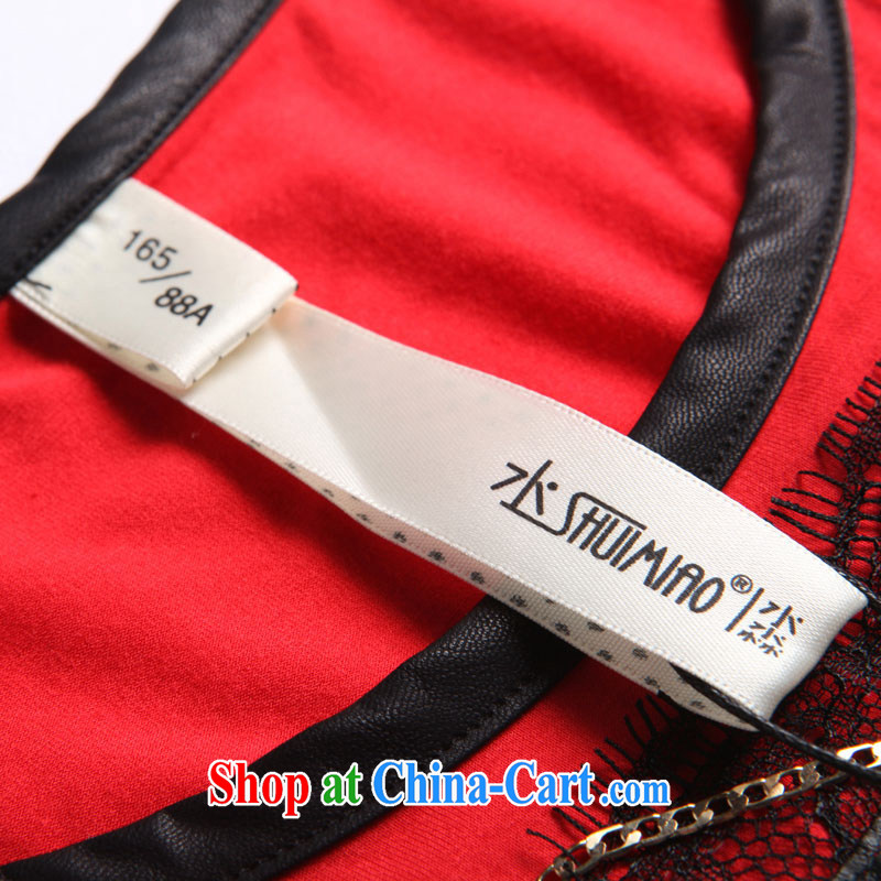 Water by spring 2014 the new solid shirt thick mm XL Korean Beauty Stripe vest S CA 14 2734 black L, water itself (SHUIMIAO), online shopping