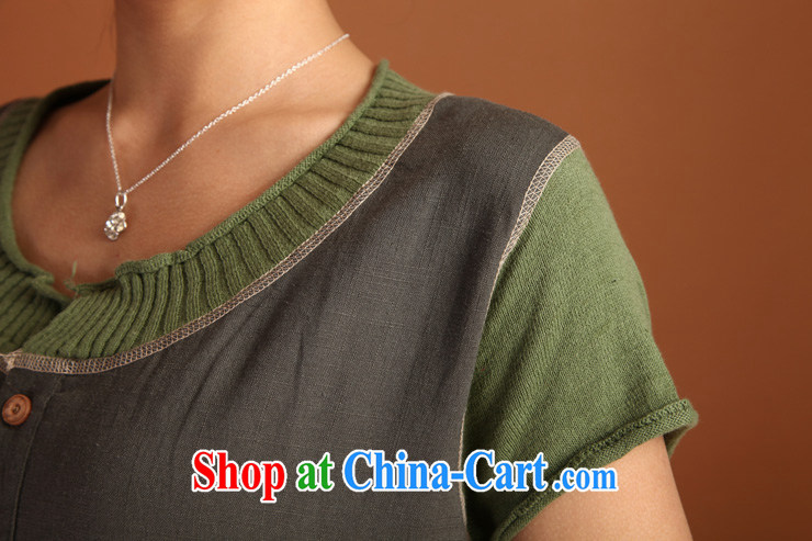 The line spend a lot, girls summer new Korean video thin thick mm spell color knitting stitching short-sleeved General, loose shirt 4 FS 09 green 3 XL pictures, price, brand platters! Elections are good character, the national distribution, so why buy now enjoy more preferential! Health