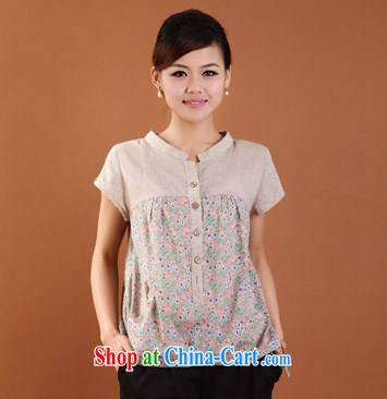 The line takes the Code women summer new Korean video thin thick mm small, for pure cotton stamp loose shirt 4 FS 022 beige 4XL pictures, price, brand platters! Elections are good character, the national distribution, so why buy now enjoy more preferential! Health