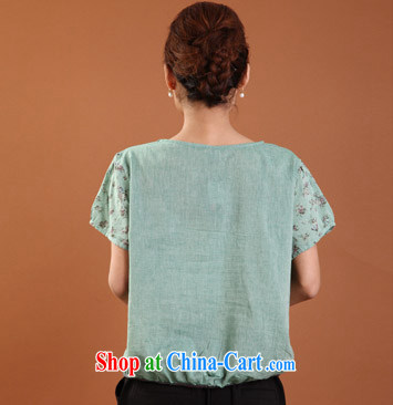 The line spend a lot, girls summer new Korean video thin thick mm stitching small floral cotton loose shirt FS 4 026 green beans 4 XL pictures, price, brand platters! Elections are good character, the national distribution, so why buy now enjoy more preferential! Health