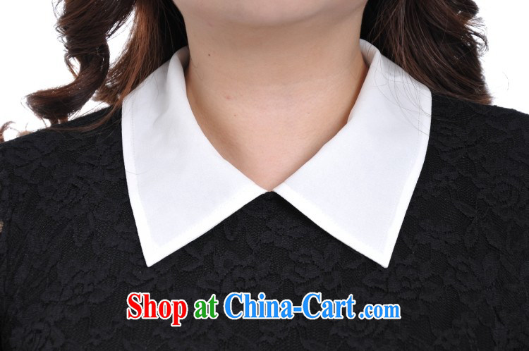 Thin (NOS) summer maximum code female Lace Embroidery professional shirt collar graphics thin dress skirt solid A 5581 black XL/3 XL pictures, price, brand platters! Elections are good character, the national distribution, so why buy now enjoy more preferential! Health