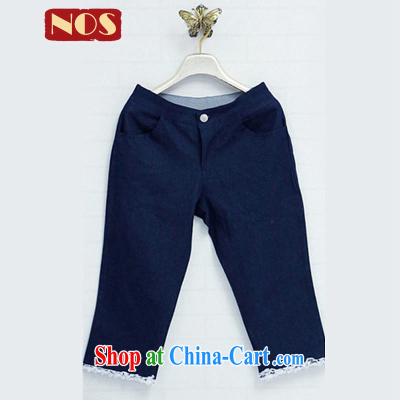 NOS summer is indeed the XL women pregnant women 7 solid pants jeans pants in loose video thin aggressive S 20,031 blue 3 XL _180 - 210 _ jack