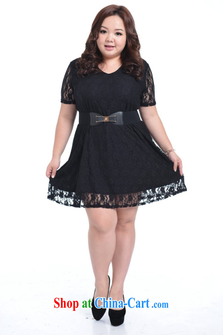 Thin (NOS) summer new, thick mm XL female lace career two-piece fitted T-shirt skirt A 5471 black 2 XL/chest of 110 CM pictures, price, brand platters! Elections are good character, the national distribution, so why buy now enjoy more preferential! Health