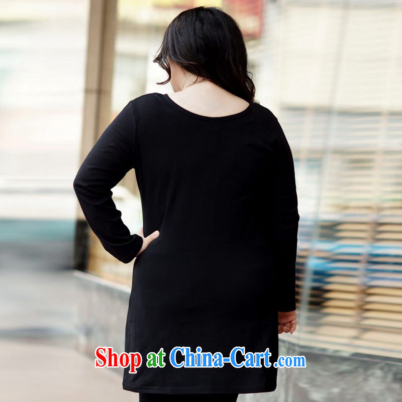 Thin (NOS)XL women mm thick loose video slim, T shirt cotton solid T-shirt T-shirt A 2181 Black Large Number 2 XL 160 jack, thin (NOS), online shopping