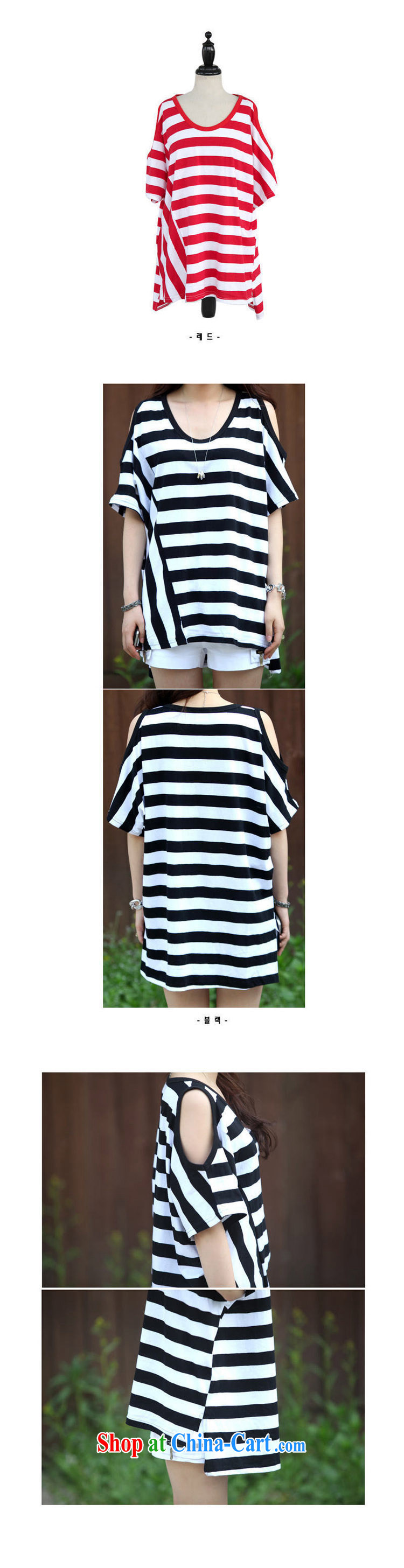 At the 2015 summer new Korean short before long Not Rule your shoulders stripes short-sleeve larger T pension T 7694 black-and-white, XXL comfort and breathability pictures, price, brand platters! Elections are good character, the national distribution, so why buy now enjoy more preferential! Health