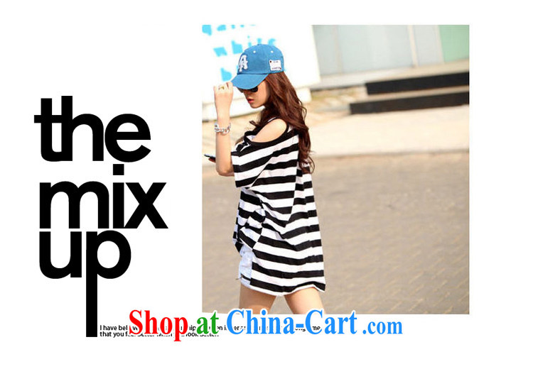 At the 2015 summer new Korean short before long Not Rule your shoulders stripes short-sleeve larger T pension T 7694 black-and-white, XXL comfort and breathability pictures, price, brand platters! Elections are good character, the national distribution, so why buy now enjoy more preferential! Health