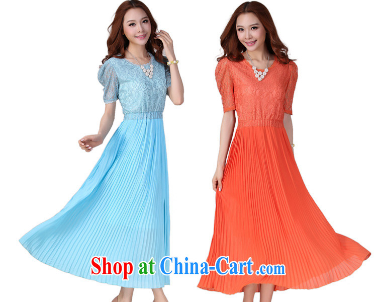 Constitution Yi XL women dress mm thick 2015 summer new bohemian lady snow woven skirts lace short-sleeved and indeed graphics thin dress light blue 4 XL 165 - 180 jack pictures, price, brand platters! Elections are good character, the national distribution, so why buy now enjoy more preferential! Health