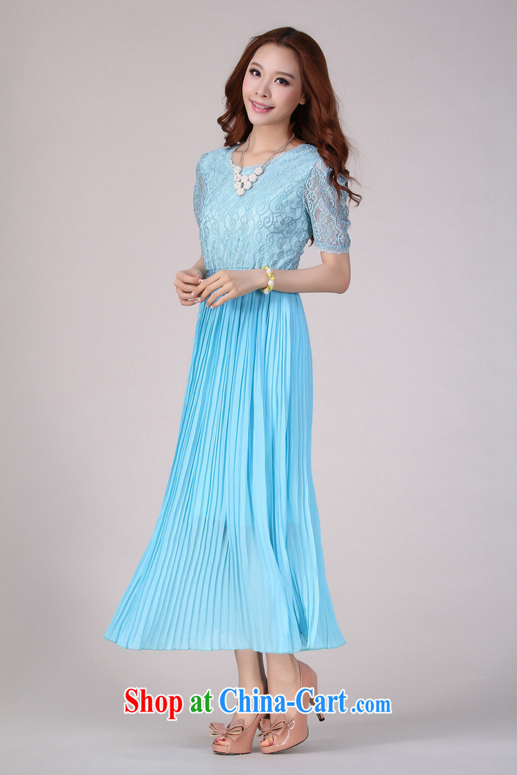 Constitution Yi XL women dress mm thick 2015 summer new bohemian lady snow woven skirts lace short-sleeved and indeed graphics thin dress light blue 4 XL 165 - 180 jack pictures, price, brand platters! Elections are good character, the national distribution, so why buy now enjoy more preferential! Health