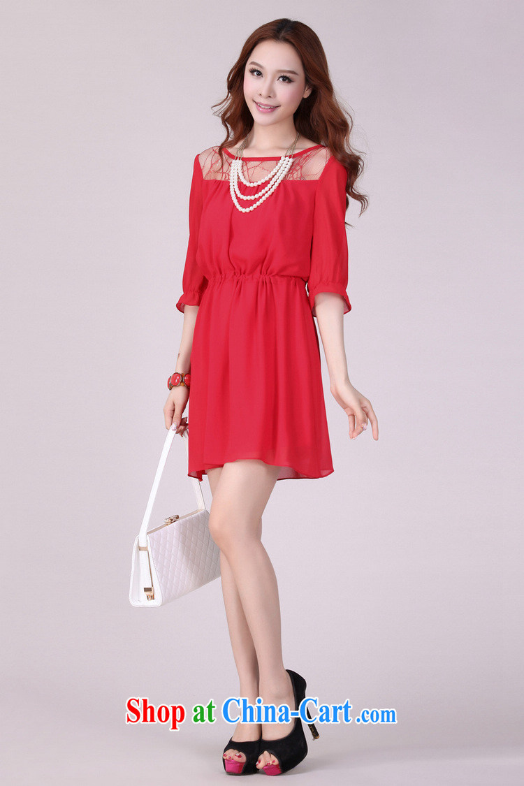 Constitution Yi XL thick girls with 2015 summer New Red lace drawcord waist-sweet dress mm thick, snow cuff woven wedding dress red 3XL 165 - 185 Jack pictures, price, brand platters! Elections are good character, the national distribution, so why buy now enjoy more preferential! Health