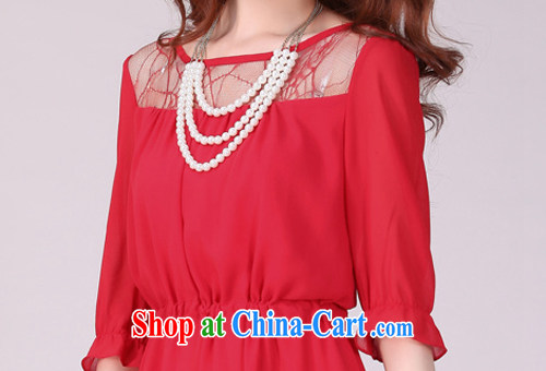 Constitution Yi XL thick girls with 2015 summer New Red lace drawcord waist-sweet dress mm thick, snow cuff woven wedding dress red 3XL 165 - 185 Jack pictures, price, brand platters! Elections are good character, the national distribution, so why buy now enjoy more preferential! Health