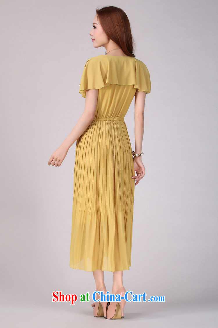 Constitution, XL women dresses 2015 new Bohemia, stylish snow woven long skirt short-sleeved bare shoulders large leisure skirt mm thick dresses yellow 3XL 145 - 160 Jack pictures, price, brand platters! Elections are good character, the national distribution, so why buy now enjoy more preferential! Health