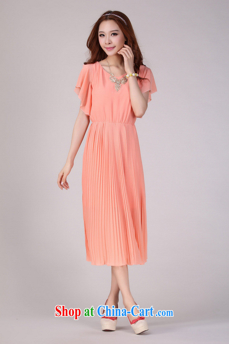 Constitution Yi XL women dresses 2015 new stylish flouncing short-sleeve 100hem snow woven long skirt the code beach skirt the code thick sister elegant resort skirt orange 4 XL 165 - 180 Jack pictures, price, brand platters! Elections are good character, the national distribution, so why buy now enjoy more preferential! Health