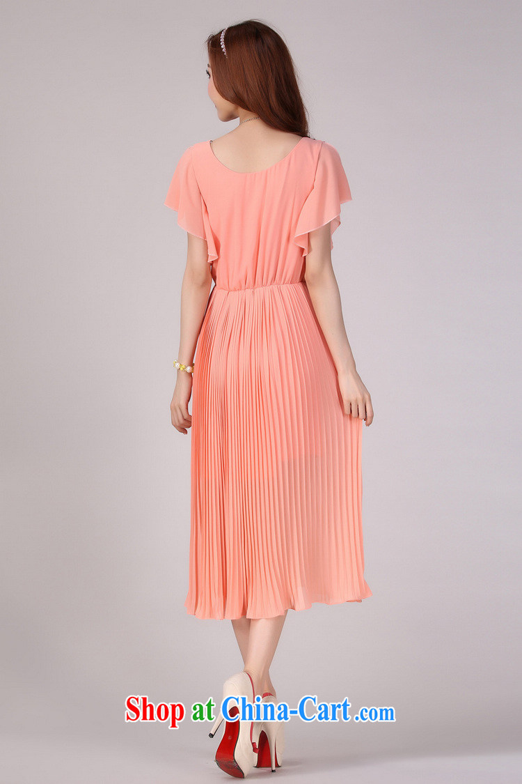 Constitution Yi XL women dresses 2015 new stylish flouncing short-sleeve 100hem snow woven long skirt the code beach skirt the code thick sister elegant resort skirt orange 4 XL 165 - 180 Jack pictures, price, brand platters! Elections are good character, the national distribution, so why buy now enjoy more preferential! Health