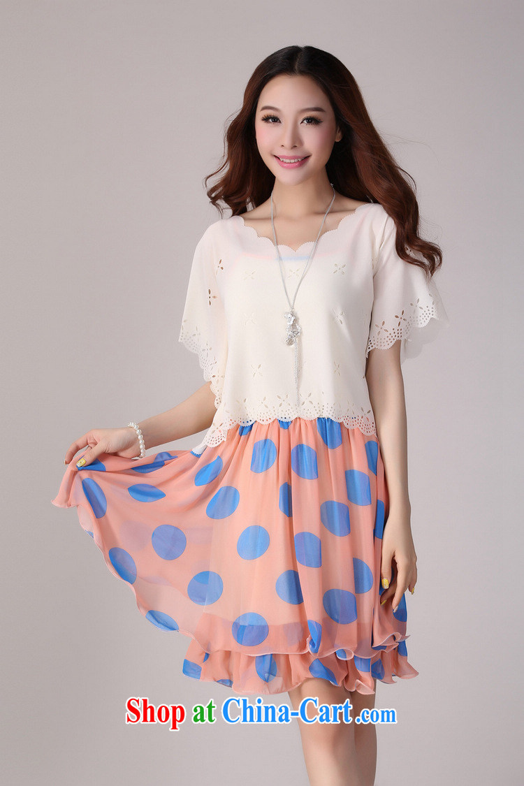 Constitution, the female Two-piece 2015 spring new stylish two-piece shawl short-sleeved dot snow woven dresses straps skirt the code OL short skirt blue 3 XL 145 - 160 Jack pictures, price, brand platters! Elections are good character, the national distribution, so why buy now enjoy more preferential! Health