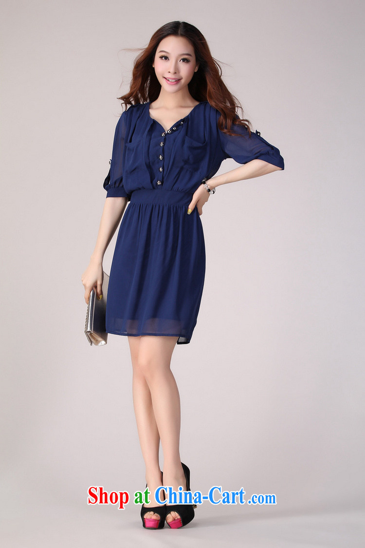 Constitution Yi XL women dresses 2015 new Korean OL leisure snow cuff woven skirt the code mm thick leisure lady skirt dark blue aura dark blue 2 XL 135 - 150 Jack pictures, price, brand platters! Elections are good character, the national distribution, so why buy now enjoy more preferential! Health