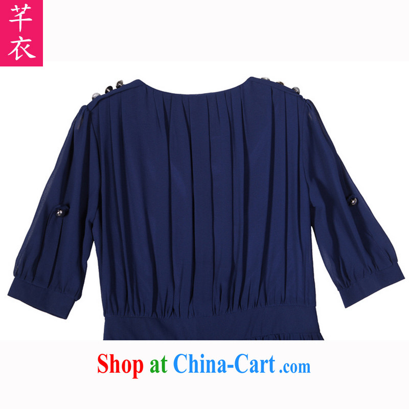 Constitution Yi XL women dresses 2015 new Korean OL leisure snow cuff woven skirt the code mm thick leisure lady skirt dark blue aura dark blue 2 XL 135 - 150 jack, constitution and clothing, and shopping on the Internet