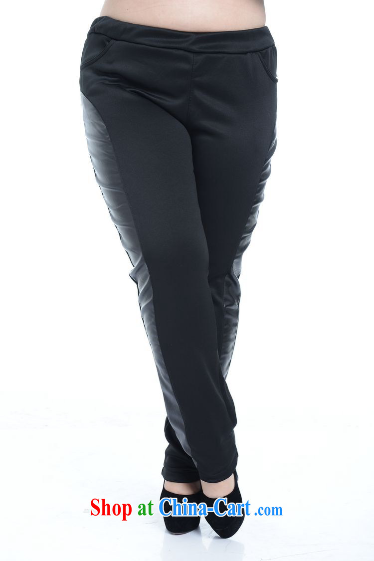 Thin (NOS), a large, female PU leather stitching pants beauty graphics thin stretch Elastic waist long leather pants A 5171 Black Large Number 2 XL/model through pictures, price, brand platters! Elections are good character, the national distribution, so why buy now enjoy more preferential! Health