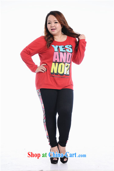 Thin (NOS) Korean version a large number female cotton T shirt letter pattern graphics thin long-sleeved T-shirt A 6311 big red code 2 XL 190 Jack the following pictures, price, brand platters! Elections are good character, the national distribution, so why buy now enjoy more preferential! Health