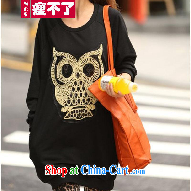 NOS XL female owl commercial heart pattern round-collar 100a loose video thin long-sleeved cotton T shirt A 6871 commercial heart pattern 3 XL/210 jack, thin (NOS), online shopping
