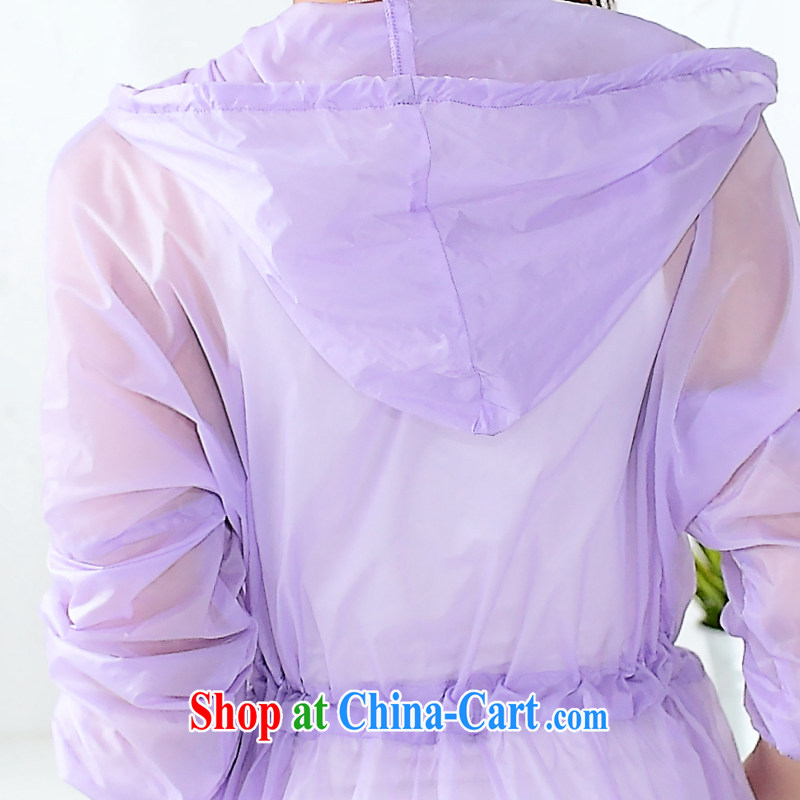 Wei-wei, was the 2015 Korean version of the greater code female long-sleeved sunscreen clothing and UV female, long-T-shirt AD 361 purple XXL, Wei-wei of the Taliban, and, online shopping