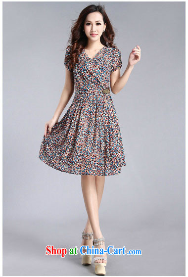 Lehman, lymalon, thick, thin. Summer 2015 new Korean version the code female V collar floral beauty short-sleeved dresses 6802 Orchid 3 XL pictures, price, brand platters! Elections are good character, the national distribution, so why buy now enjoy more preferential! Health