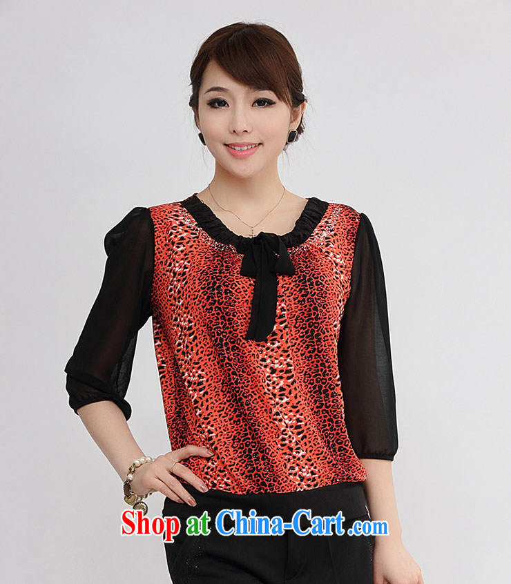 The line spend a lot, girls summer new Korean video thin thick mm flouncing stitching Leopard stamp loose shirt S 86 05 black and white Leopard 5 XL pictures, price, brand platters! Elections are good character, the national distribution, so why buy now enjoy more preferential! Health