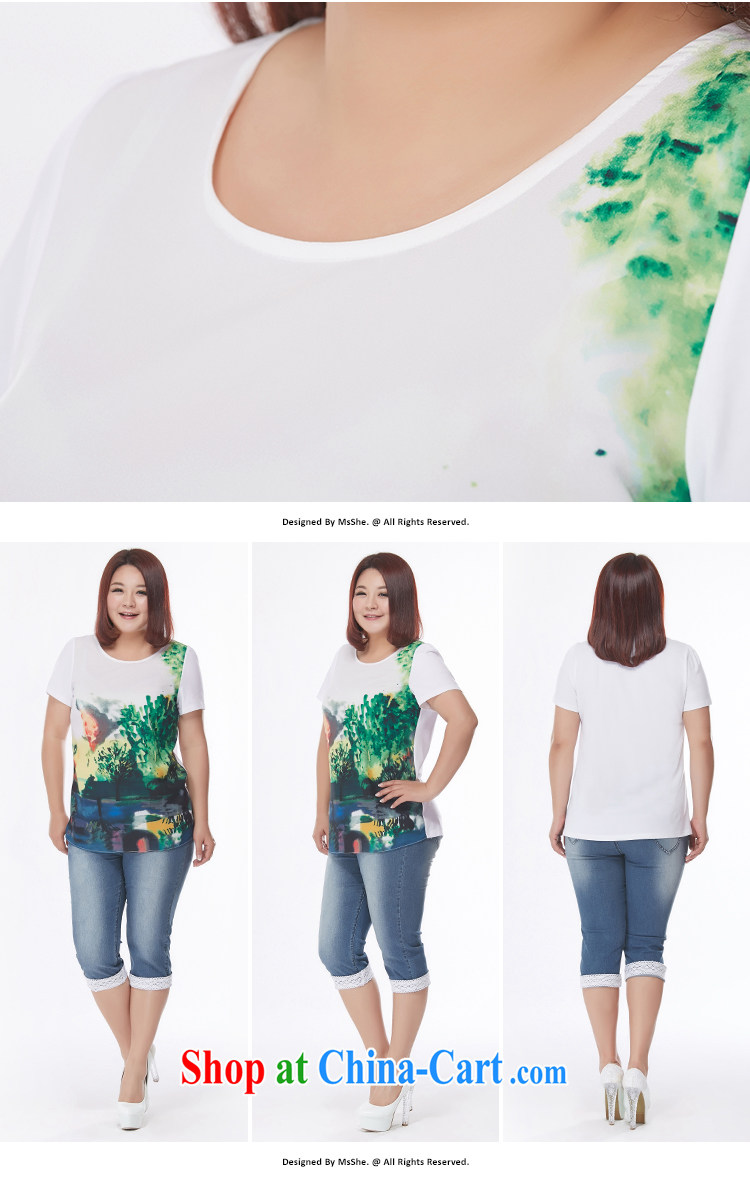 MSSHE XL girls T-shirts summer 2015 new Europe round-collar scenic beauty stamp duty short-sleeved T pension pre-sale 6492 white 3XL - Pre-sale on 30 June to the pictures, price, brand platters! Elections are good character, the national distribution, so why buy now enjoy more preferential! Health