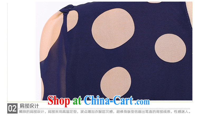 Mr Cheuk Yi Lai shadow summer new dot V for snow woven stitching short-sleeved dresses, with graphics thin fat people skirt M 3107 photo color 5 XL pictures, price, brand platters! Elections are good character, the national distribution, so why buy now enjoy more preferential! Health