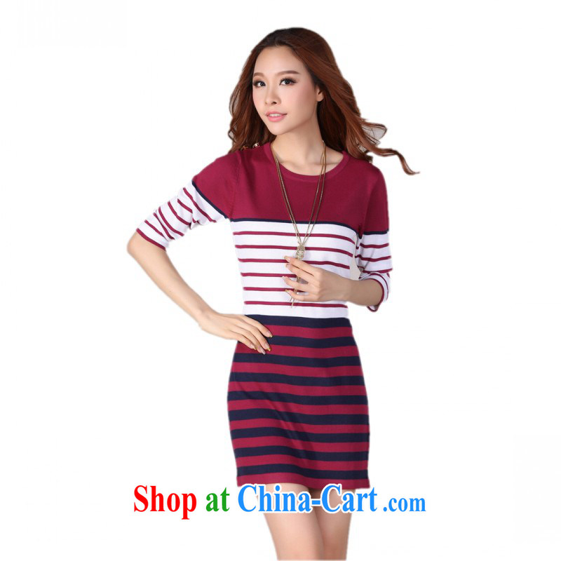 The delivery package as soon as possible-XL girls decor, dresses sweet temperament streaks graphics thin sweater skirt long-sleeved solid skirt package and short skirt pin red 4 XL approximately 165 - 185 jack, land is still the garment, shopping on the Internet