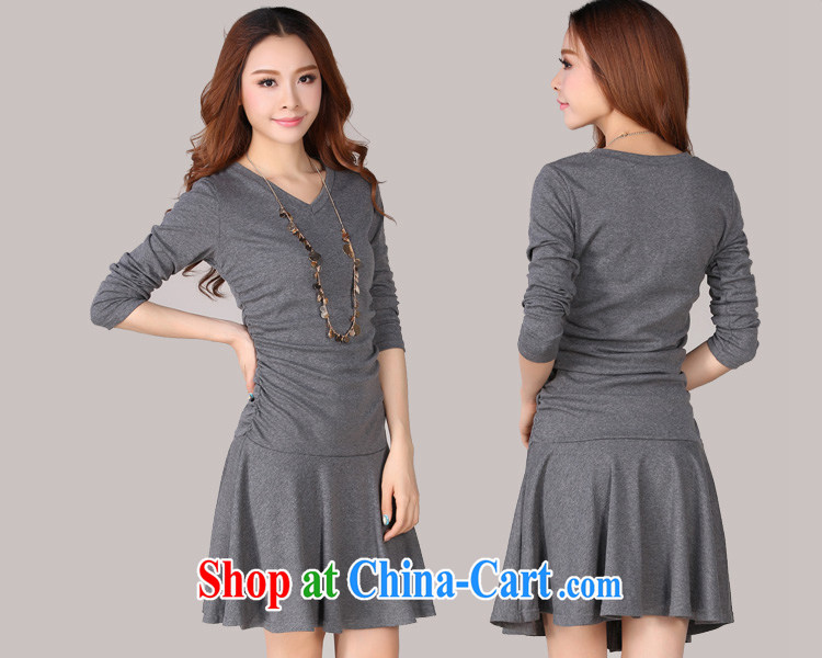 The delivery package as soon as possible the XL female dresses fall 2014 load-OLV collar long-sleeved knitted solid skirt-waist skirts thick mm video gray 2 XL 135 - 155 Jack pictures, price, brand platters! Elections are good character, the national distribution, so why buy now enjoy more preferential! Health