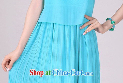 The delivery package mail: Intensify, summer dress snow woven long skirt Bohemia, solid color short-sleeved thick mm beach skirt 100 hem dresses video slim blue 4 XL 165 - 180 Jack pictures, price, brand platters! Elections are good character, the national distribution, so why buy now enjoy more preferential! Health