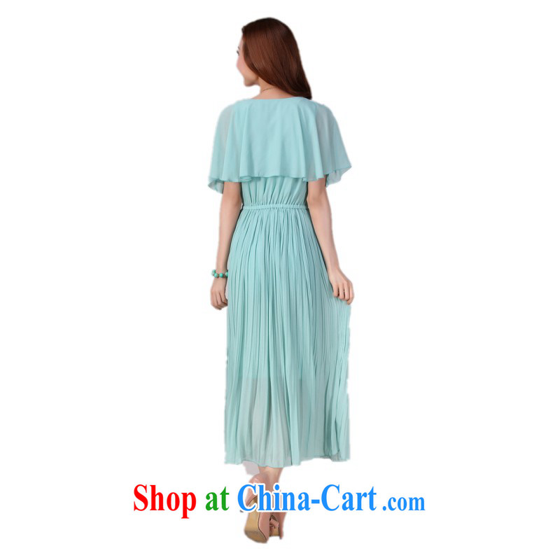 The e-mail package XL dress with stylish flouncing bare shoulders the code long skirt Bohemia, solid color snow woven dresses Beach Resort skirt skirts thick blue 2 XL 135 - 150 jack, land is still the garment, shopping on the Internet