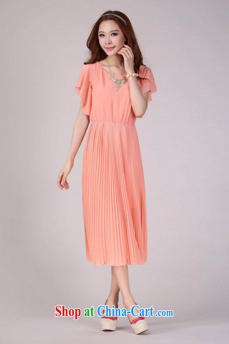 The Code women dresses 2015 summer sweet and stylish flouncing short-sleeved snow woven 100 hem large resort dress casual beach dress Solid Color larger than mm thick orange 4 XL 165 - 180 Jack pictures, price, brand platters! Elections are good character, the national distribution, so why buy now enjoy more preferential! Health