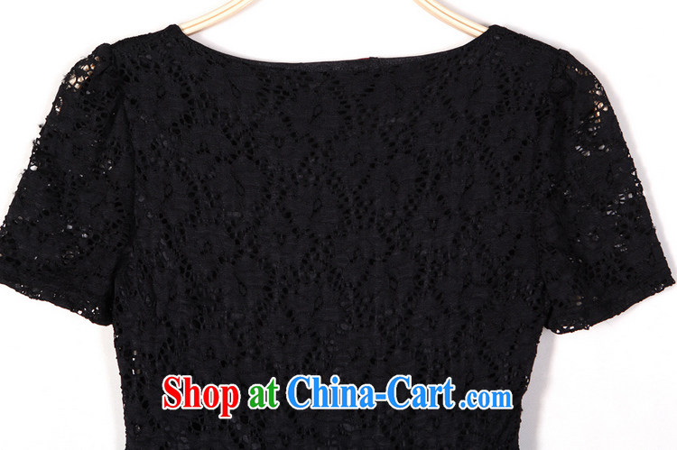 The delivery package mail: Intensify, stylish women's clothing dresses 2014 summer lace short sleeve graphics thin ice woven skirt and elegant 100 hem commuter solid color black 4 XL 160 - 175 Jack pictures, price, brand platters! Elections are good character, the national distribution, so why buy now enjoy more preferential! Health