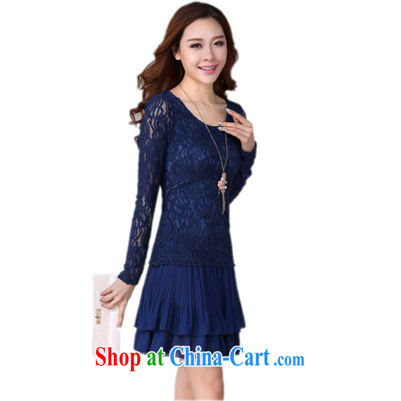 The delivery package mail: Intensify, stylish women's clothing dresses 2014 summer lace short-sleeved video thin ice woven skirt and elegant 100 hem commuter solid color black 4 XL 160 - 175 jack, land is still the garment, shopping on the Internet