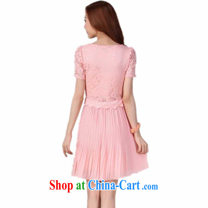 The delivery package mail: Intensify, stylish women's clothing dresses 2014 summer lace short-sleeved video thin ice woven skirt and elegant 100 hem commuter solid color black 4 XL 160 - 175 jack, land is still the garment, shopping on the Internet