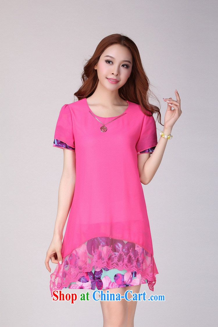 XL dress dresses 2014 summer new, sweet beauty stamp duty leave of two-piece large, casual dress short-sleeved snow woven thick mm skirt black 4XL 155 - 170 Jack pictures, price, brand platters! Elections are good character, the national distribution, so why buy now enjoy more preferential! Health