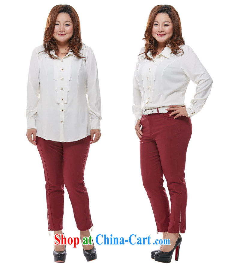 9 MsShe pants XL ladies' 2015 summer new stretch cotton Korean version thick mm castors Beauty Salon 6466 m White T 5 pictures, price, brand platters! Elections are good character, the national distribution, so why buy now enjoy more preferential! Health