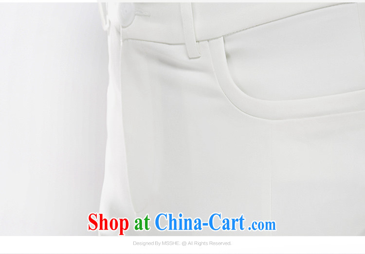 9 MsShe pants XL ladies' 2015 summer new stretch cotton Korean version thick mm castors Beauty Salon 6466 m White T 5 pictures, price, brand platters! Elections are good character, the national distribution, so why buy now enjoy more preferential! Health