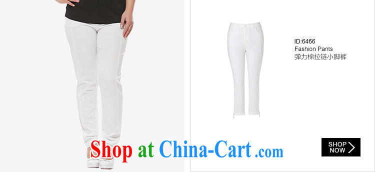 9 MsShe pants XL ladies' 2015 summer new stretch cotton Korean version thick mm castors Beauty Salon 6466 m White T 5 pictures, price, brand platters! Elections are good character, the national distribution, so why buy now enjoy more preferential! Health