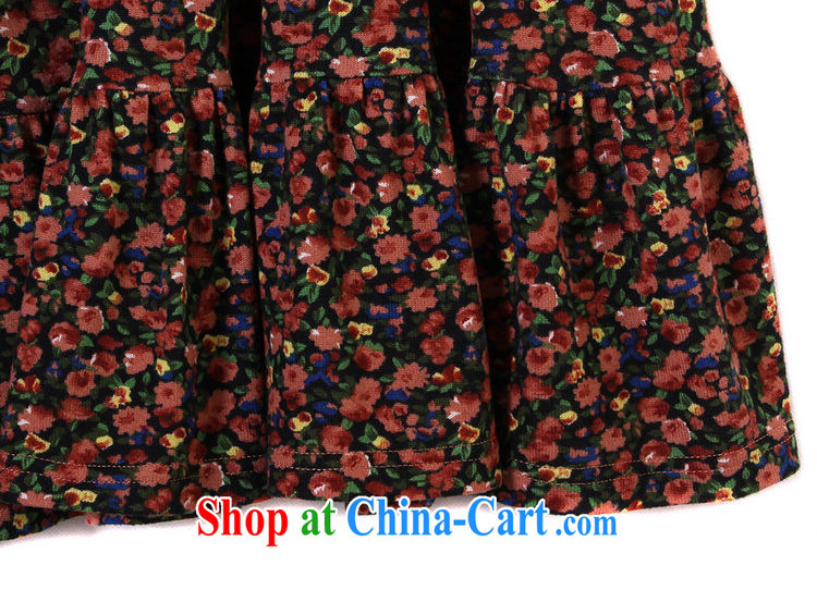 XL dress dresses 2014 summer new round-collar small floral beauty dress mm thick and fat sister collar lady skirt suit XL 125 - 140 Jack pictures, price, brand platters! Elections are good character, the national distribution, so why buy now enjoy more preferential! Health