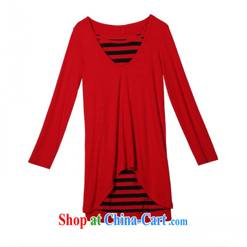 The delivery package as soon as possible by the hypertrophy, female Korean Mrs Jurchen two-piece long-sleeved knit the dress code lift striped solid skirt-OL double-black 4XL 180 - 200 jack, land is still the garment, and shopping on the Internet