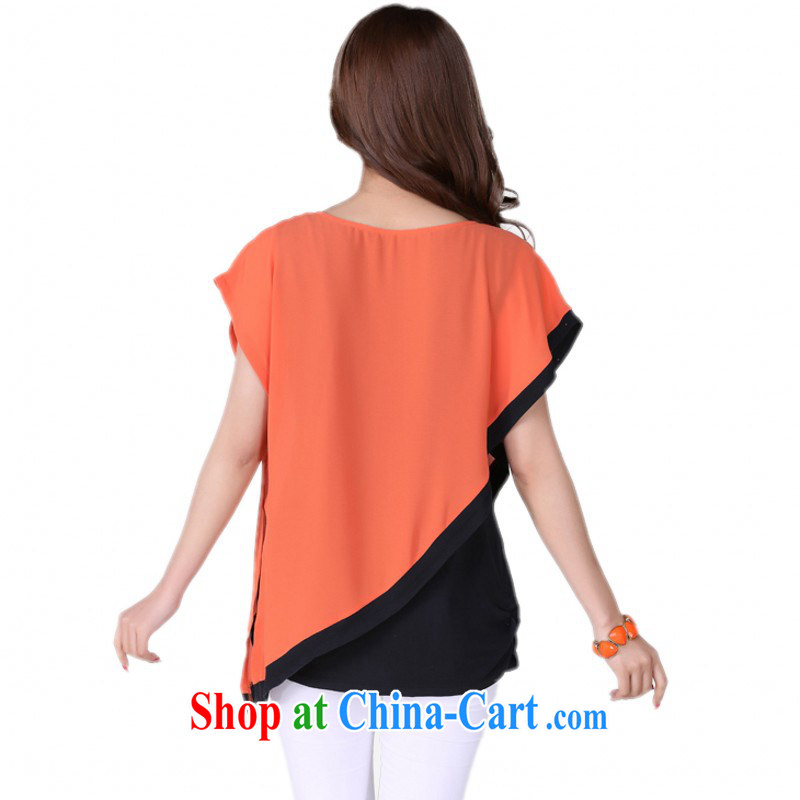 The delivery package mail: Intensify, female snow woven shirts relaxed, bat short-sleeved leave two-piece small T-shirt shirt mm thick T-shirt casual graphics thin with small code t-shirt orange 4 XL 170 - 190 jack, land is still the garment, and shopping on the Internet