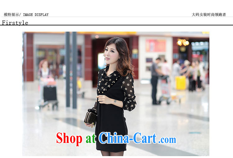 Donald Rumsfeld, the 2015 thick MM spring new Korean version of the greater code dress dresses dot scarves for snow woven stitching long-sleeved large code dress 3070 black 7 XL pictures, price, brand platters! Elections are good character, the national distribution, so why buy now enjoy more preferential! Health