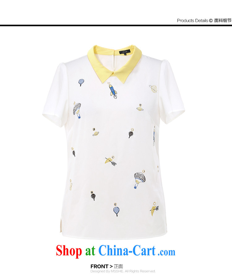 MSSHE XL ladies' short-sleeve shirt stitching snow woven shirts T-shirt specials 6650 white 4XL pictures, price, brand platters! Elections are good character, the national distribution, so why buy now enjoy more preferential! Health
