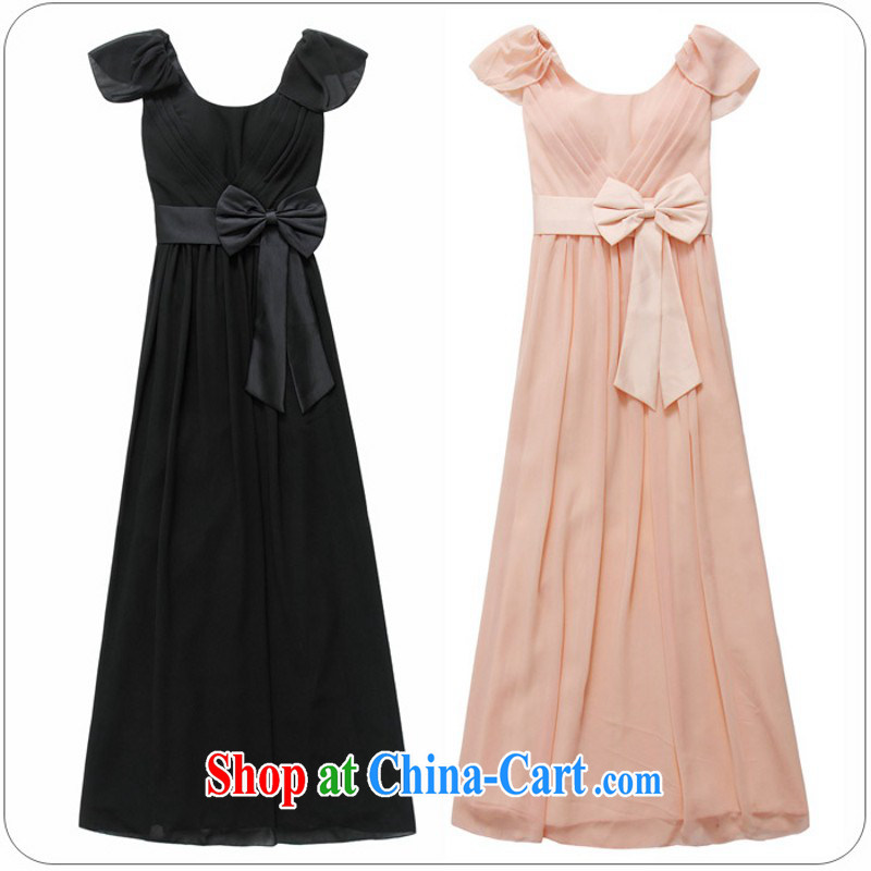 The delivery package as soon as possible e-mail XL ladies dress trendy bow-tie graphics thin beauty long skirt snow woven short-sleeved evening gown bridesmaid sister champagne color 3 XL 155 - 175 jack, land is still the Yi, the Code women, shopping on the Internet