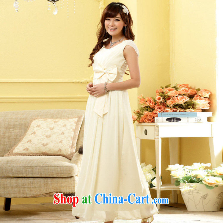 The delivery package mail: Intensify, ladies dresses and stylish large bowtie video thin beauty long skirt snow woven short-sleeved evening gown bridesmaid sister champagne color 3 XL 155 - 175 Jack pictures, price, brand platters! Elections are good character, the national distribution, so why buy now enjoy more preferential! Health