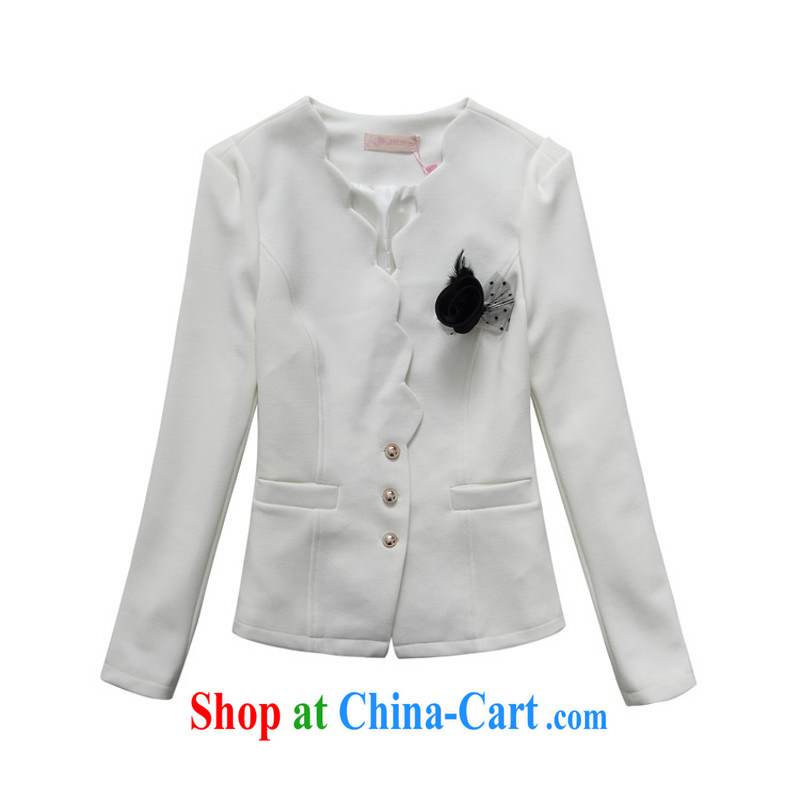The delivery package as soon as possible e-mail autumn 2014 the high standard cultivating long-sleeved jacket long-sleeved single tie XL suits air-conditioning T-shirt jacket shawl OL Video white 3XL 140 - 160 jack, land is still the coat, shopping on the Internet