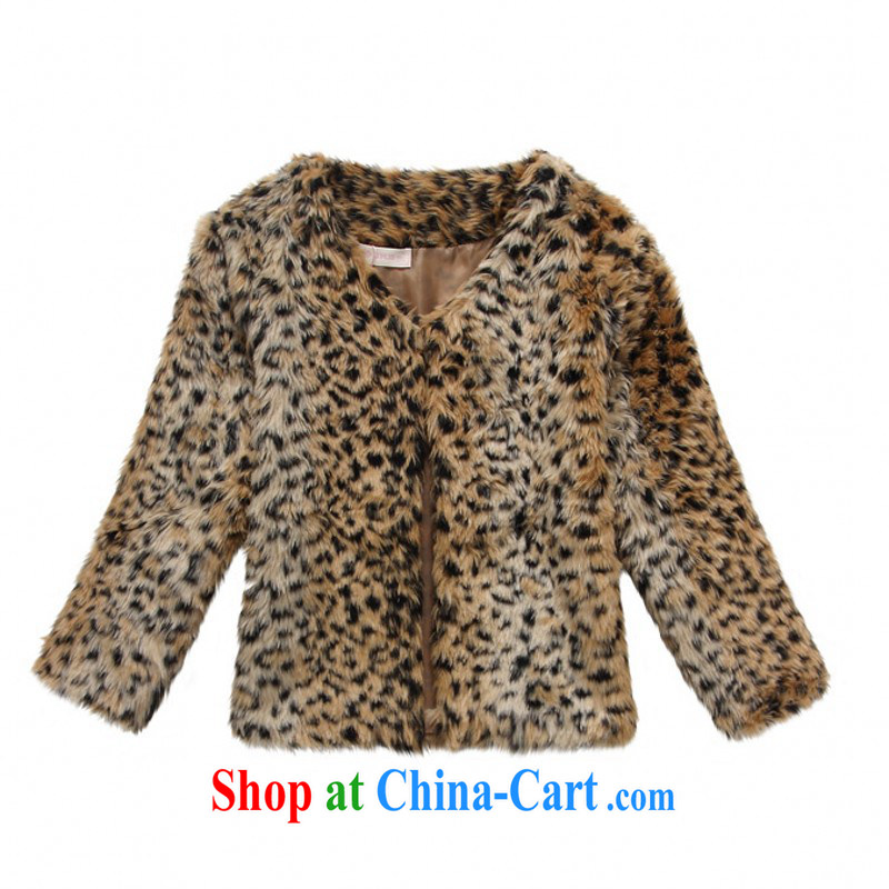 The delivery package as soon as possible the European big fashion style Leopard fur 7 cuff video thin XL OL commuter shawl Koosh jacket graphics thin and color 3 XL 155 - 175 jack, land is still the garment, shopping on the Internet