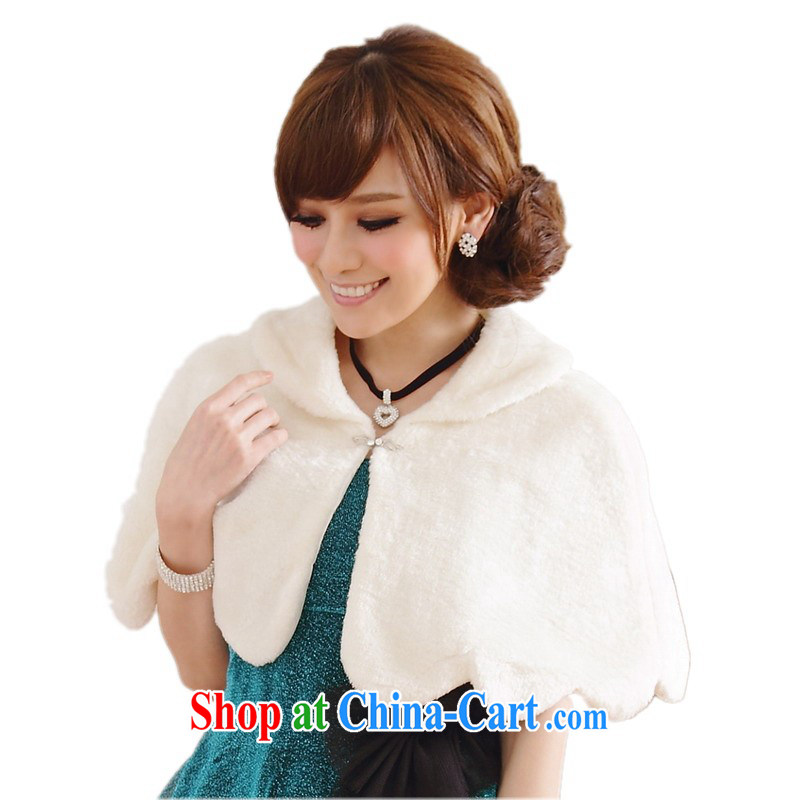The delivery package as soon as possible the autumn and winter warm wedding shawl dress jacket white bridesmaid shawls hair fur D. jacket larger shawl white 3XL 155 - 175 jack